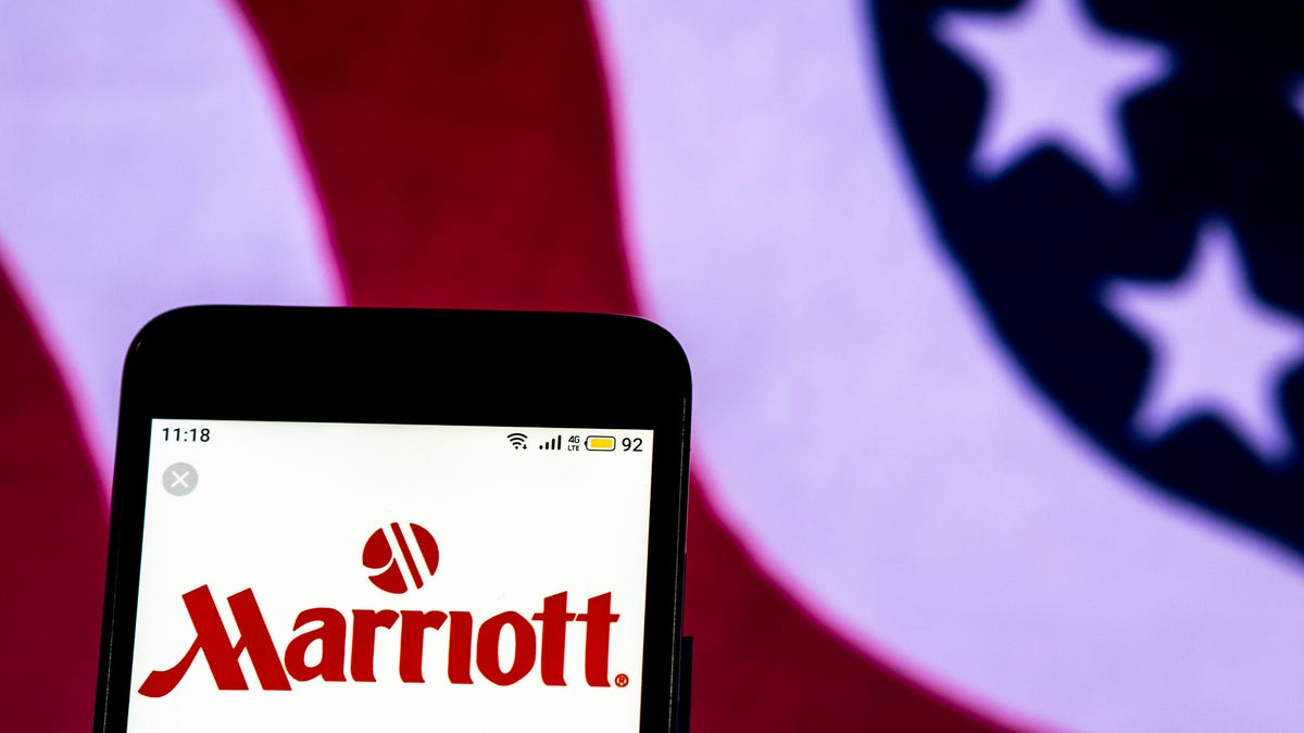 Marriott International Hospitality company logo seen