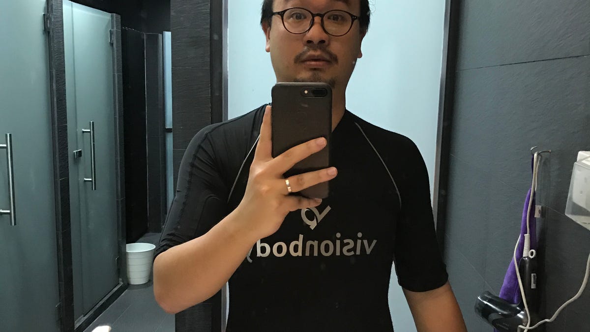 The author in the VisionBody Powersuit.