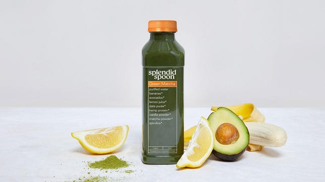 green smoothie in bottle