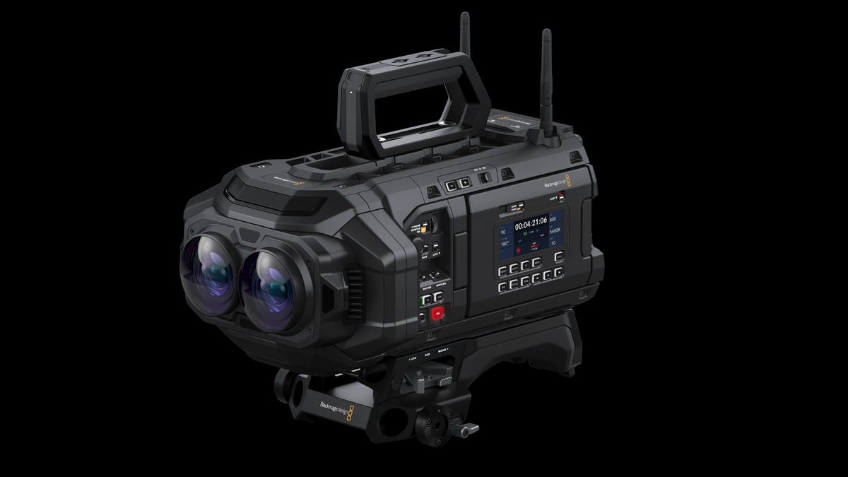 A dual-lensed camera made by Blackmagic