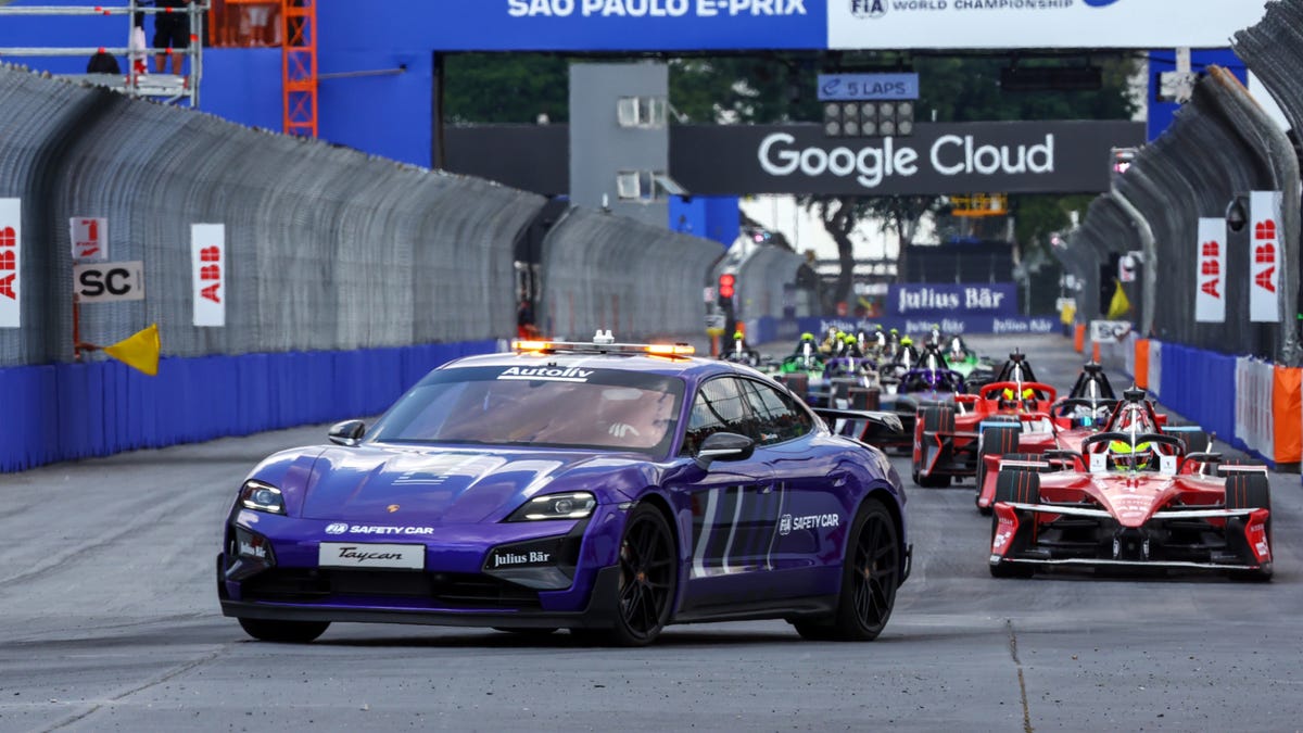 Formula E Consumer EV and Race Car on track