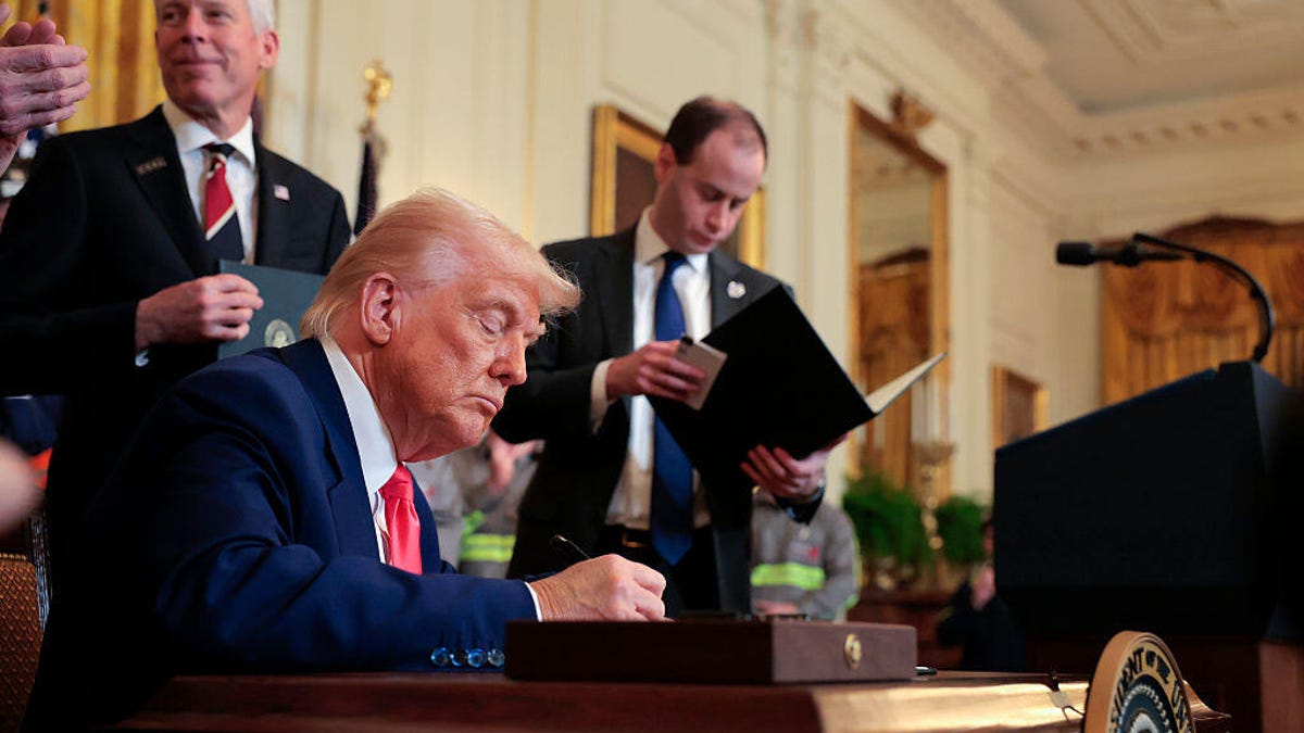 In the White House East Room in April 2025, President Donald Trump signed executive orders focused on American energy production and deregulation of coal. These actions reverse many Biden-era environmental policies, seeking to bolster coal power and energy independence.