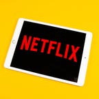 Netflix logo on an iPad