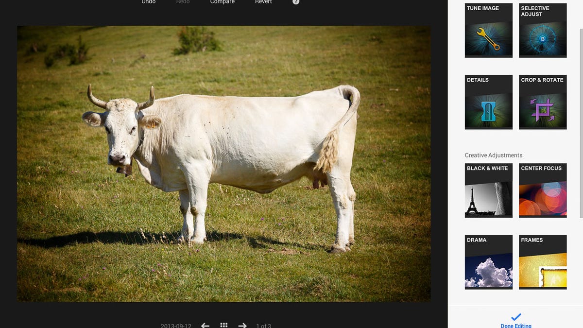 With an infusion of Snapseed image-editing technology, Google+ gets a range of options for common photo adjustments as well as a number of customizable filter effects.