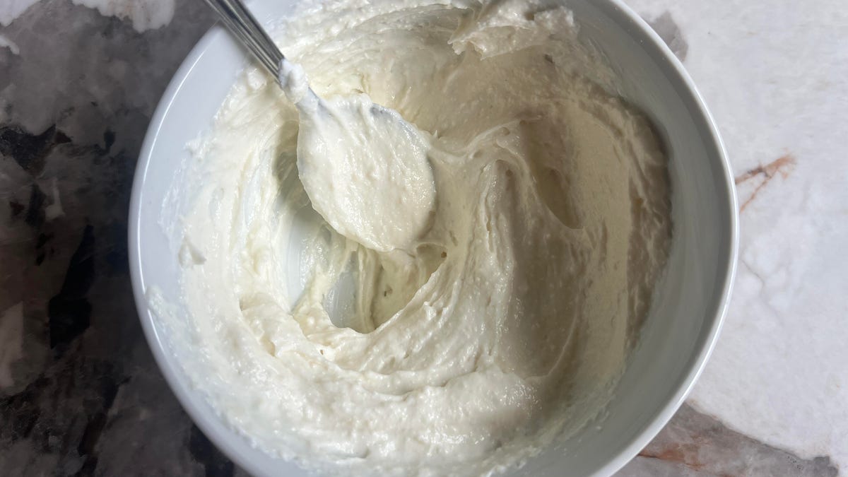 protein yogurt mixed in bowl