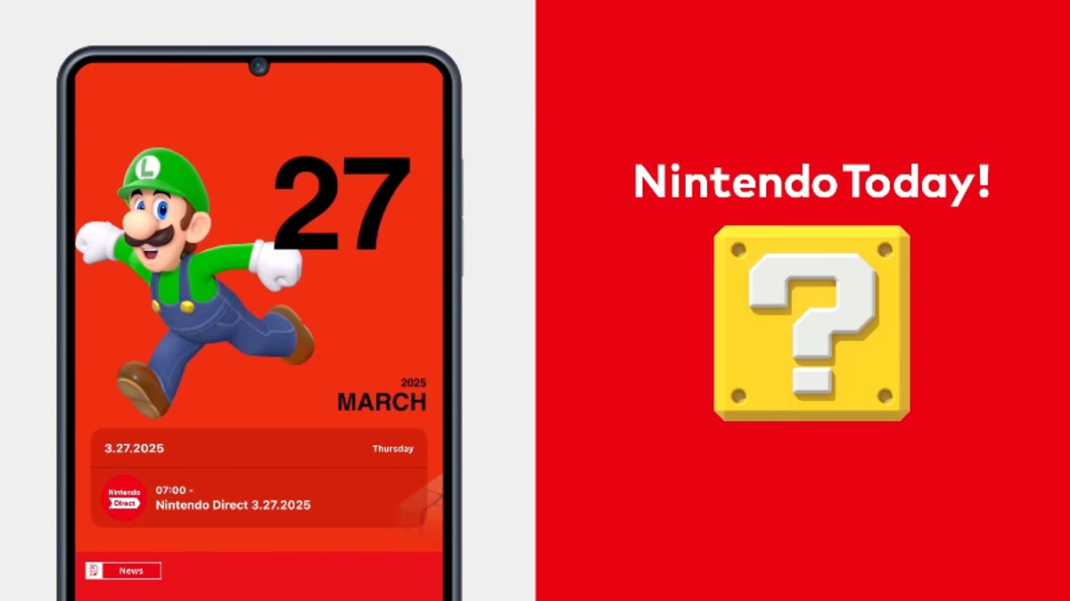 screenshot of the Nintendo Today app