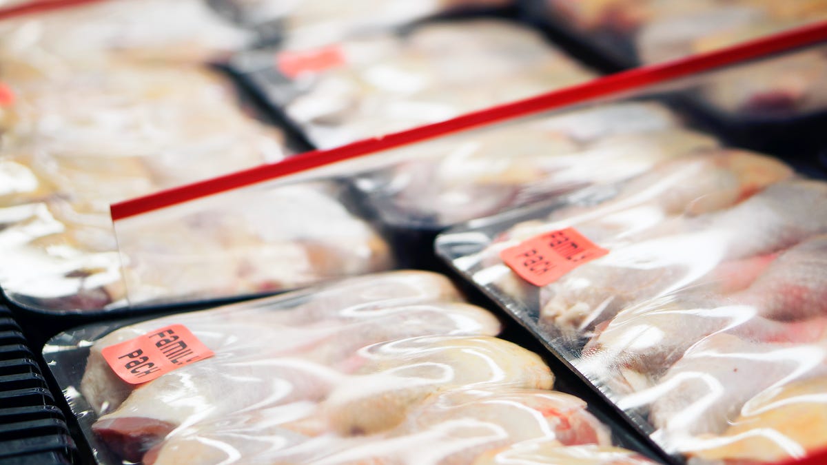 chicken pieces in supermarket