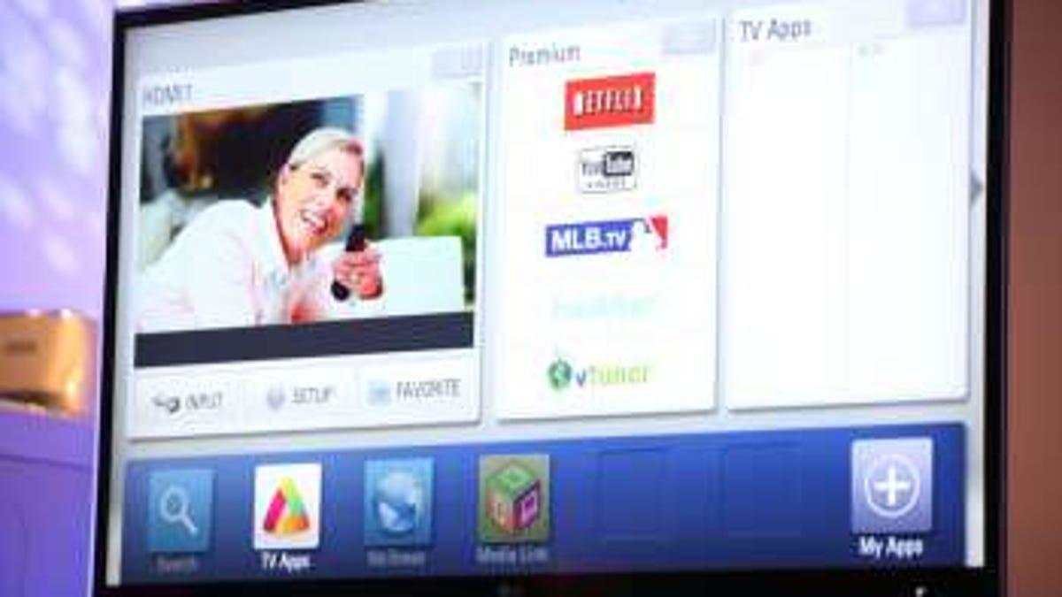 LG unveils its 'Smart TV' platform at CES 2011.