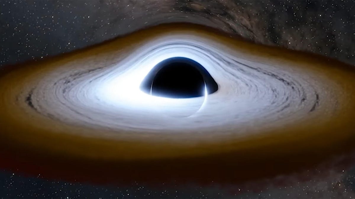 Black hole with accretion disks that appear fluffy
