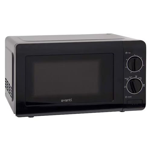 a black microwave
