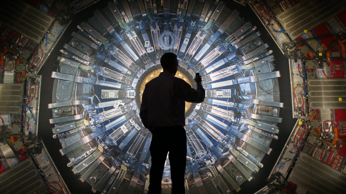 Backlit image of the Large Hadron Collider