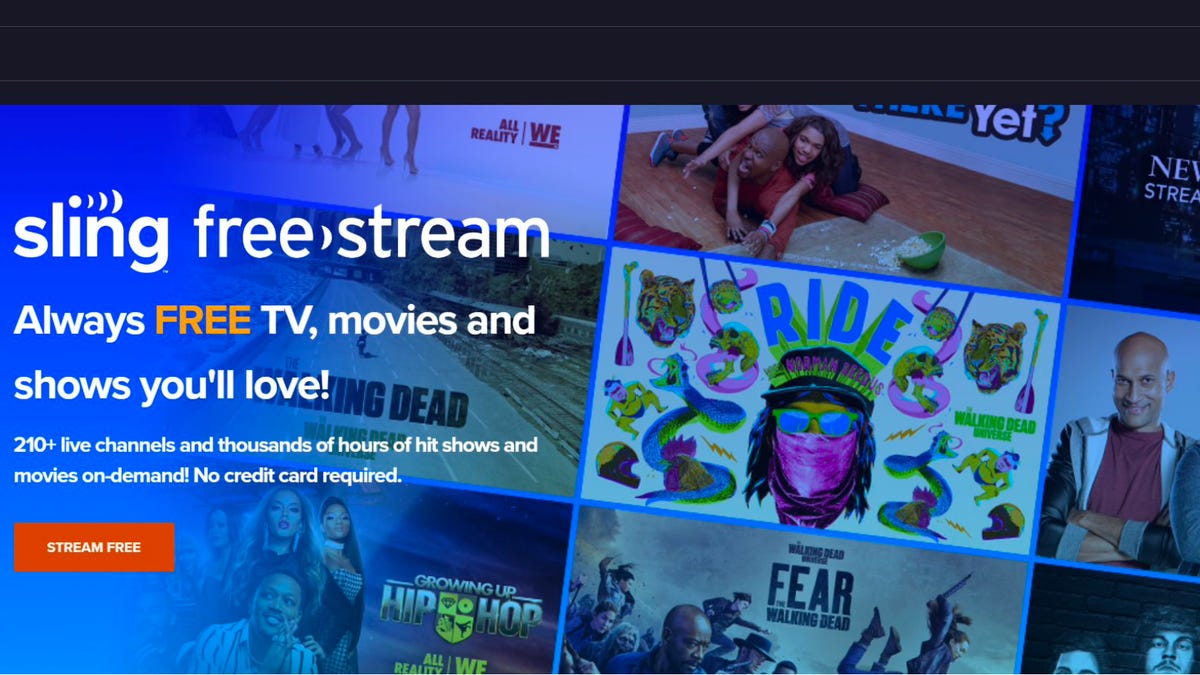 Sling Freestream homepage