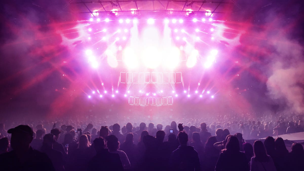 A crowd at a concert