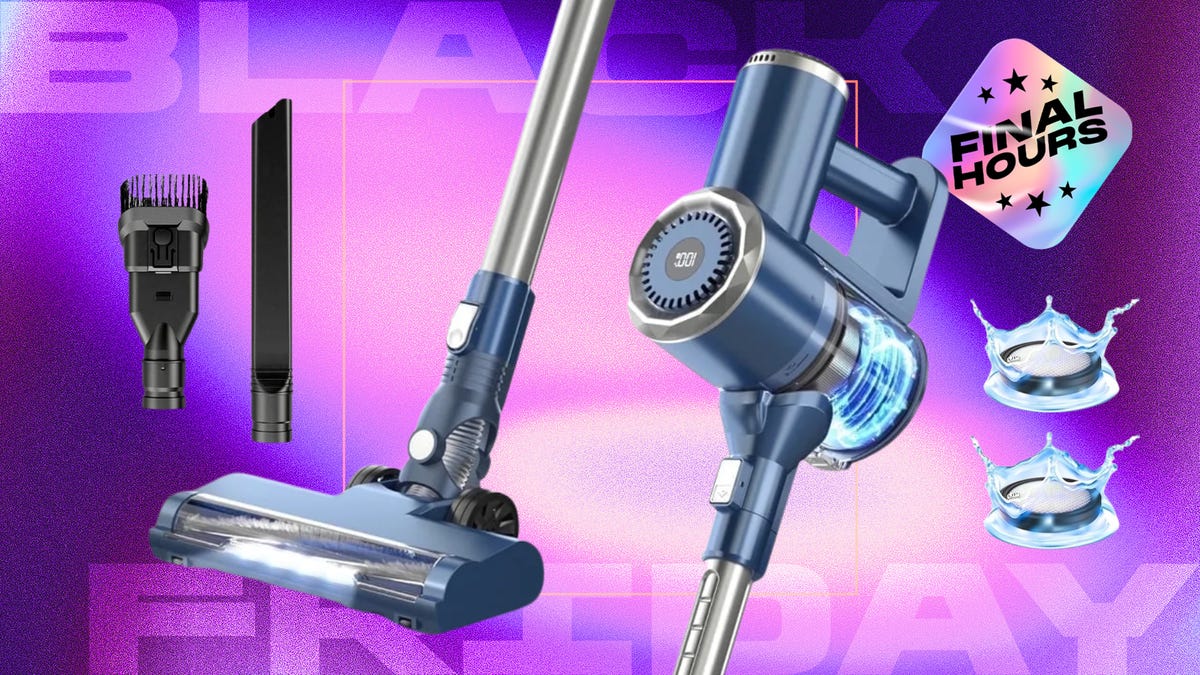 PrettyCare vacuum on a Black Friday background