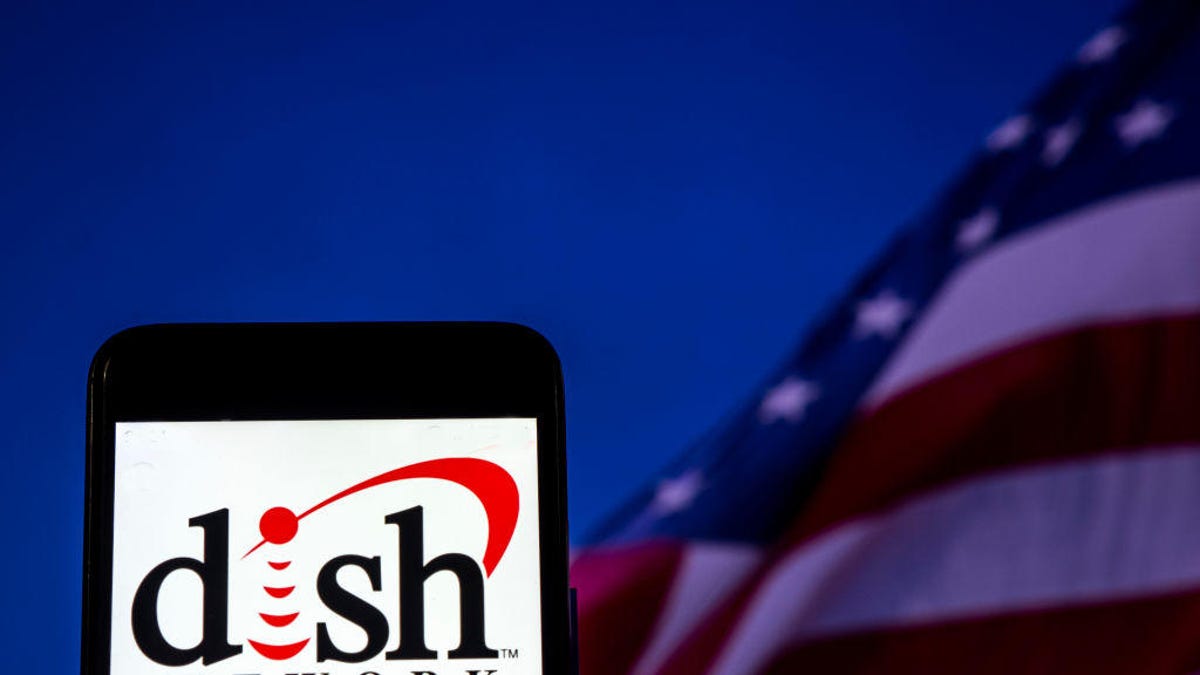 Dish Network Satellite television company logo seen