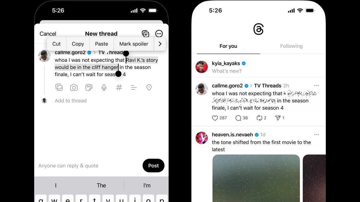 Threads new spoiler feature