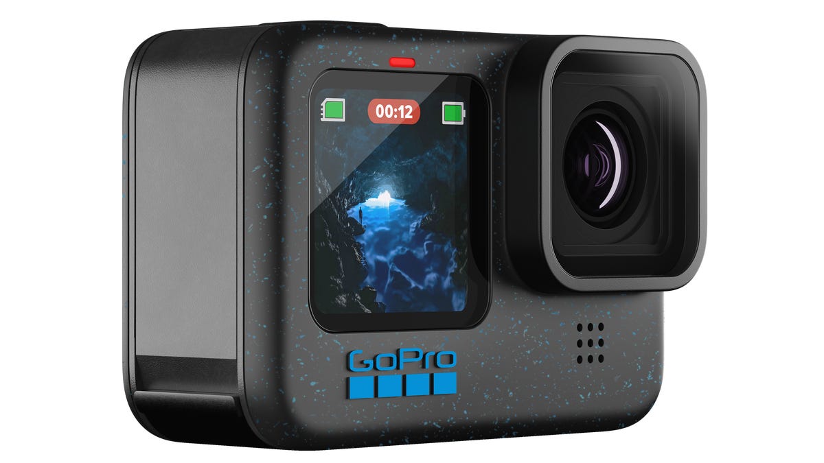 Three-quarters shot of the GoPro Hero 12 Black