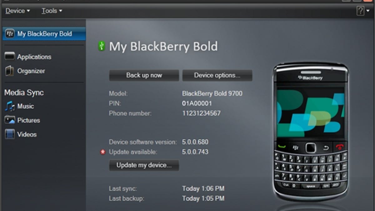 BlackBerry Desktop Software 6 beta