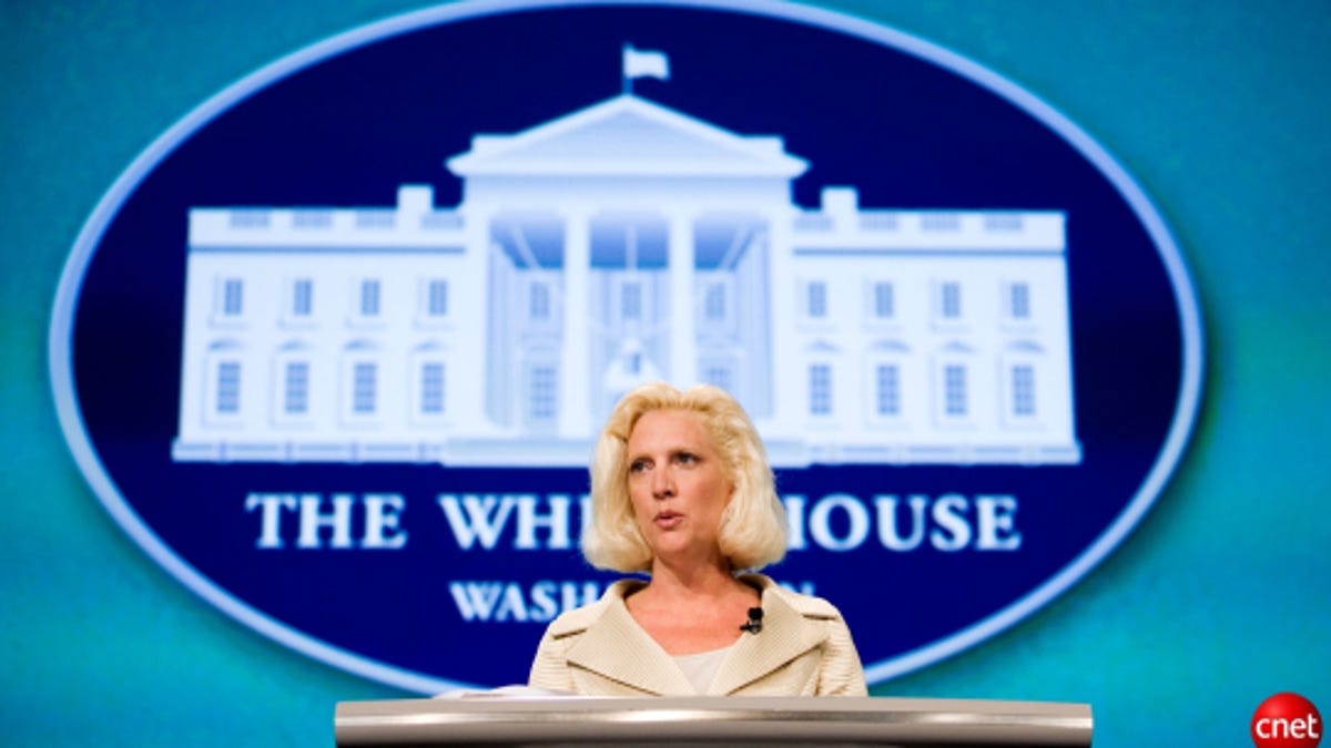 Acting White House Cyberspace Director Melissa Hathaway addresses cybersecurity during the RSA computer security conference in April.