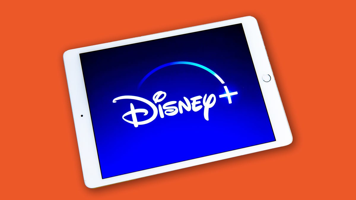 Disney Plus' logo on an ipad