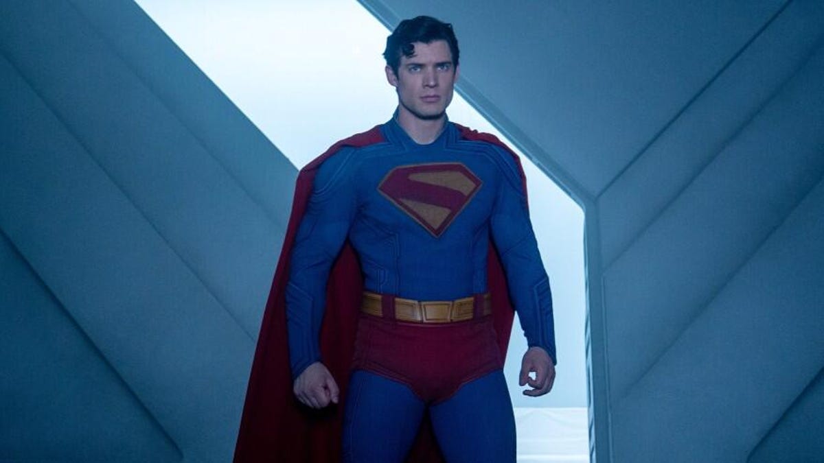 David Corenswet as the titular Kryptonian hero in James Gunn's Superman.