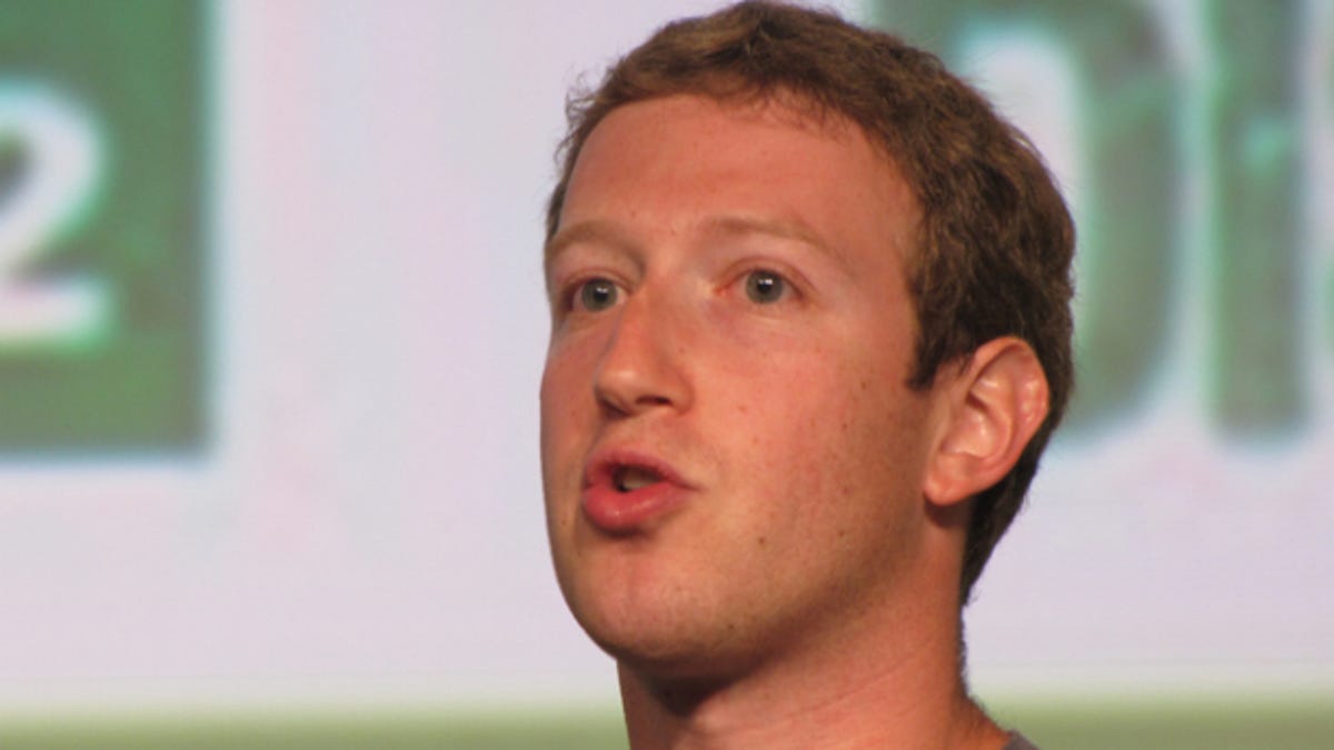 Facebook CEO Mark Zuckerberg at yesterday's TechCrunch Disrupt event.