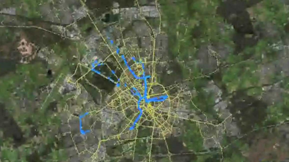 A system from IBM and NXP Semiconductors gathers sensor data from cars in the city of Eindhoven in the Netherlands. One result is that city planners get a real-time view of where rain is falling.