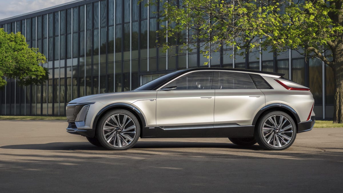 Cadillac Lyriq front three-quarter view