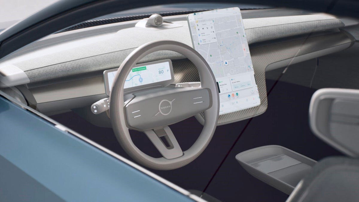 Volvo Concept Car running Unreal Engine on the infotainment display