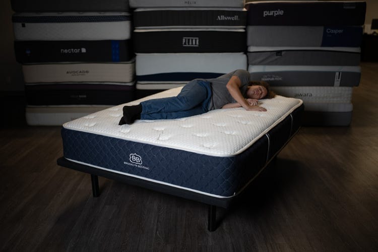 Side sleeping on the Brooklyn Bedding Signature Hybrid mattress