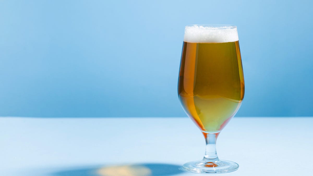 Glass of beer on a table