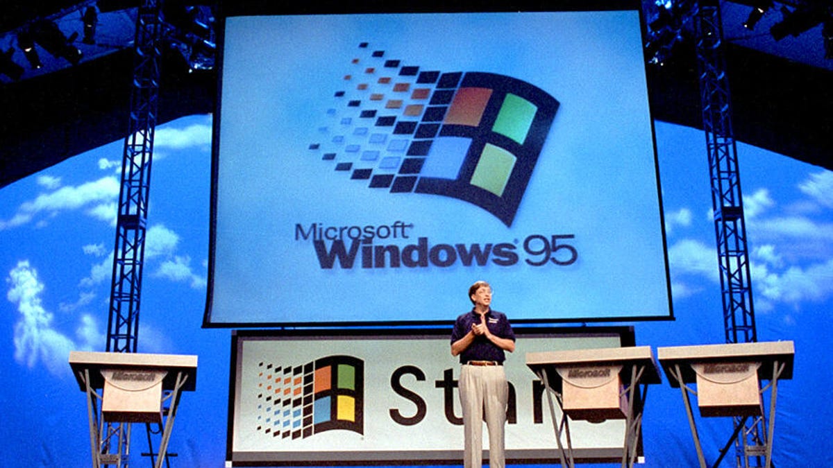 Bill Gates at Windows 95 launch