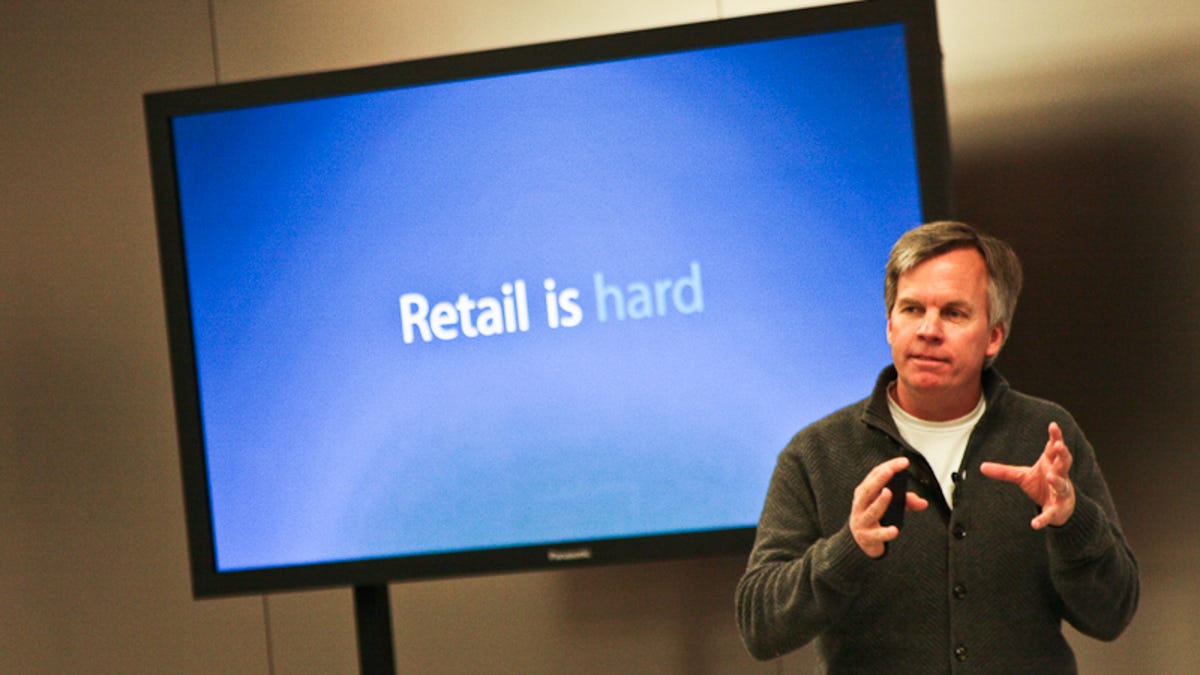 Ron Johnson introducing a new Apple store while still at the company.