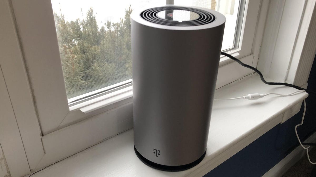 T-Mobile's Wi-Fi Gateway sitting on a window sill