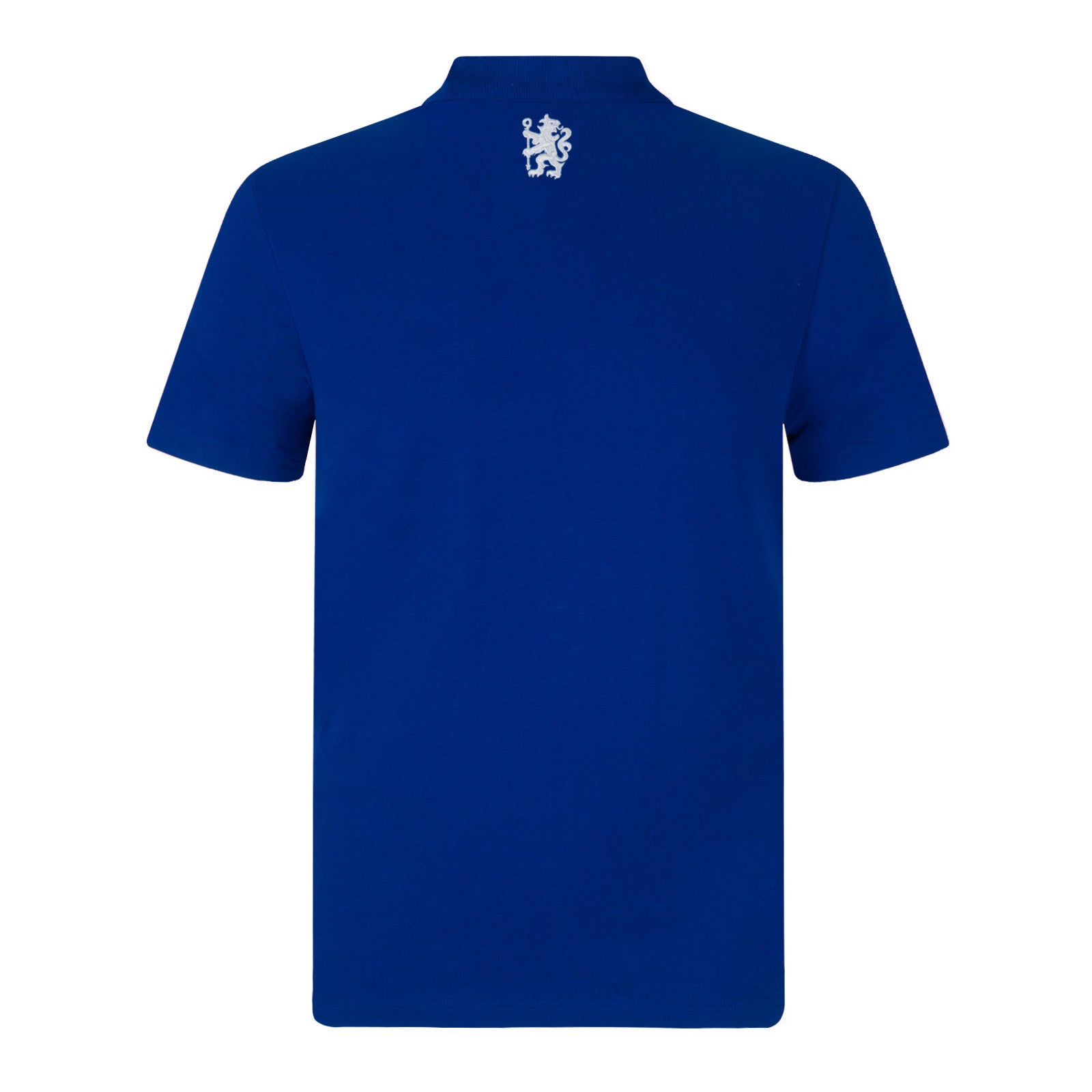 Chelsea polo shirt for kids in royal blue with club crest to chest.