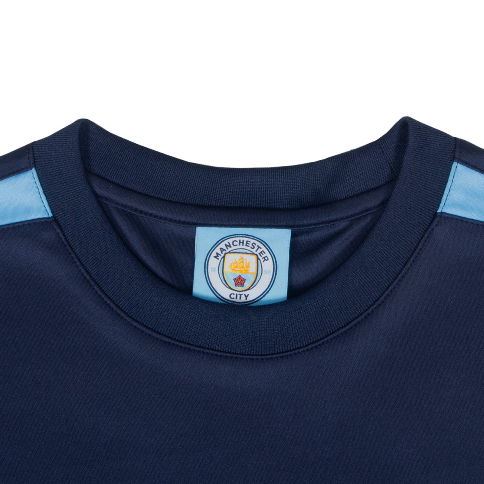 Man City kids T-shirt in navy blue with club crest to chest