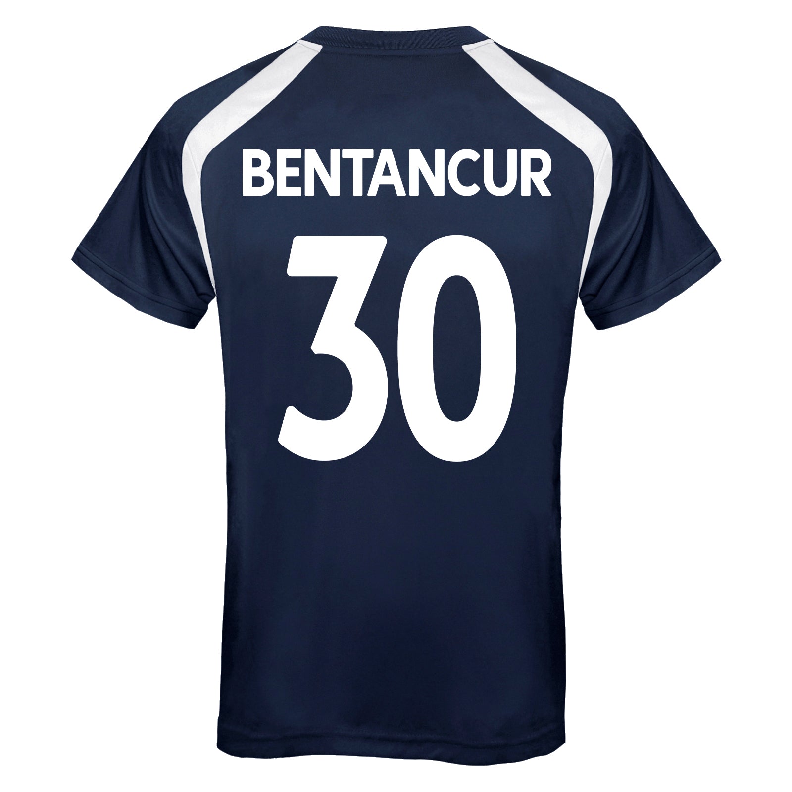 Spurs adults poly T-shirt in navy blue with club crest to chest