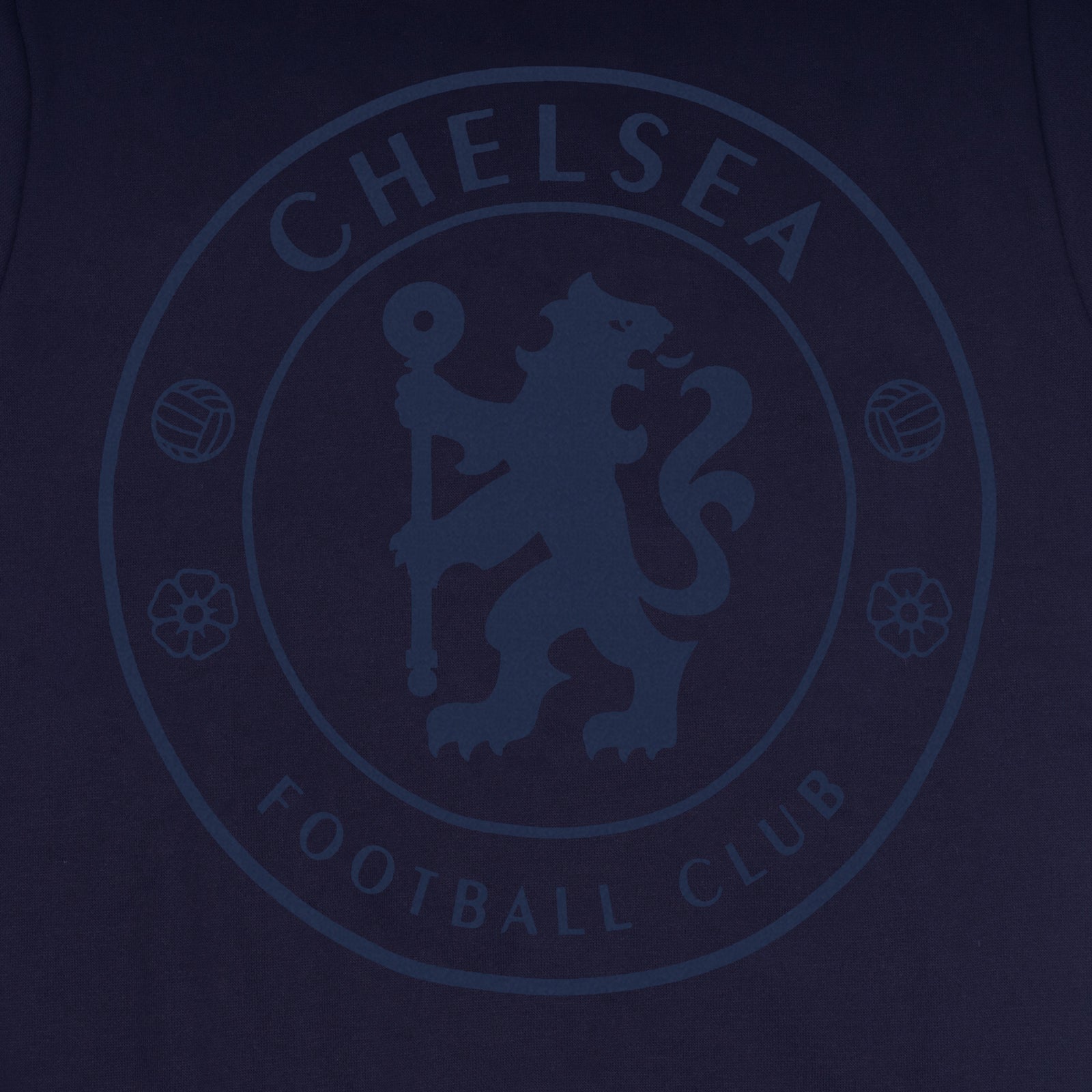 Chelsea boy?s sweatshirt in navy blue with club crest to chest.