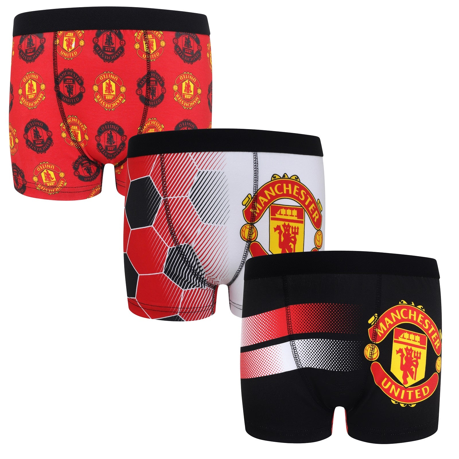 Man United boxer shorts 3 pack for boys