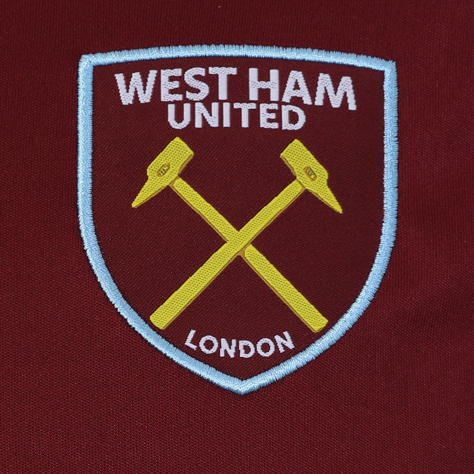 West Ham adults poly T-shirt in black marl with club crest to chest