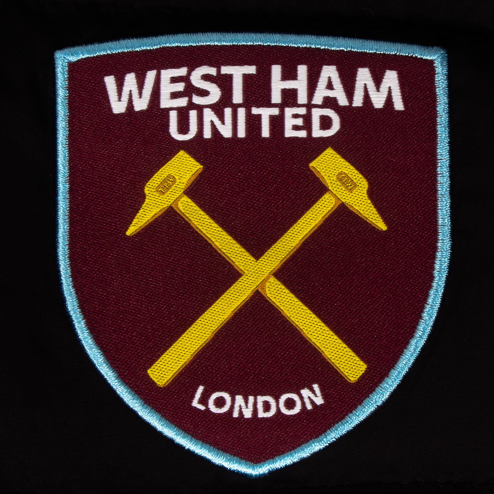West Ham adults padded gilet in black with full colour club crest to chest.