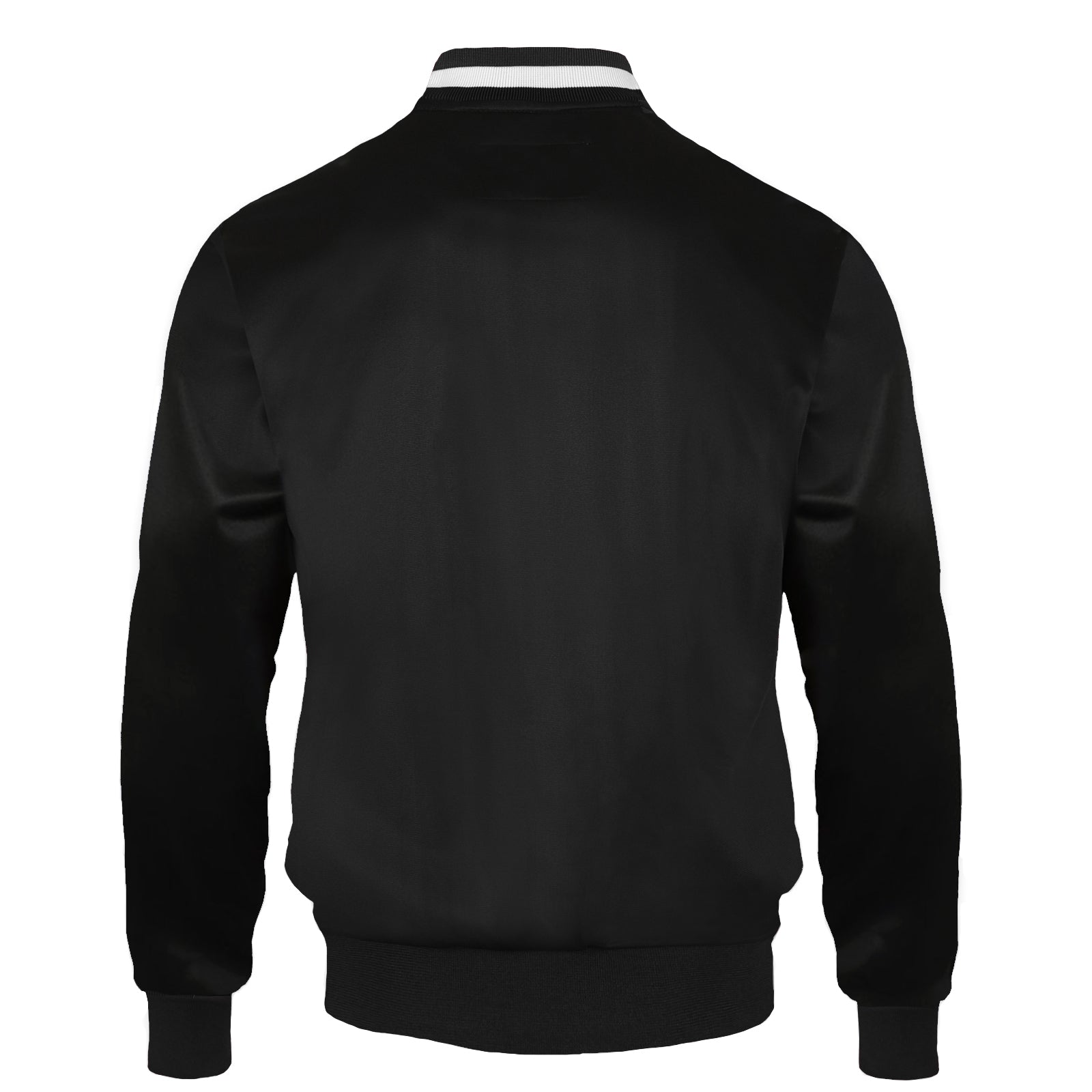 Newcastle Utd adults retro track jacket in black with club crest to chest.