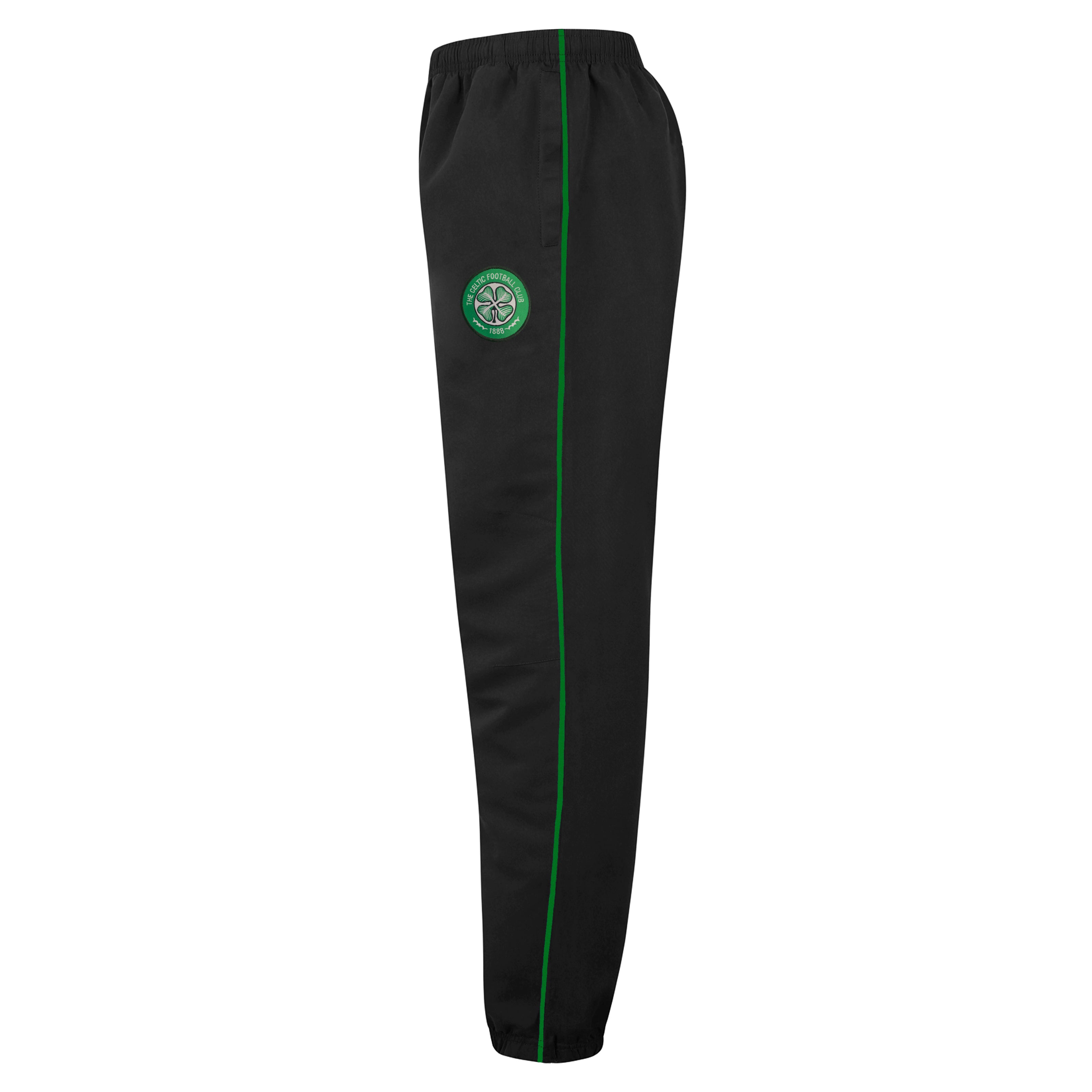 Celtic kids tracksuit in black with club crest to chest and left thigh