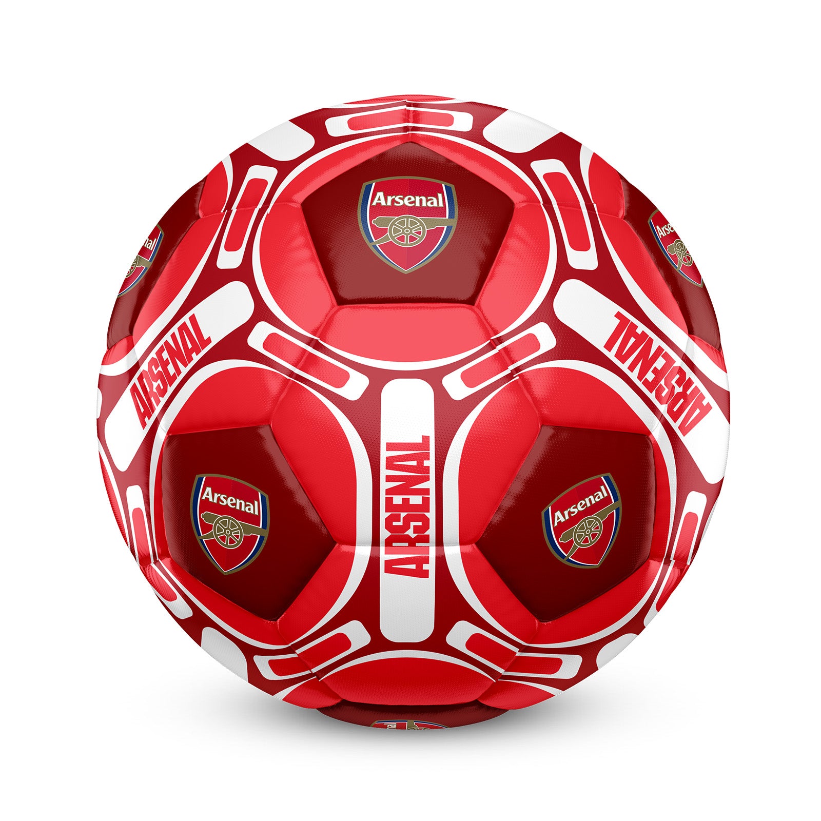 Arsenal size 4 red football with AFC badge & text.
