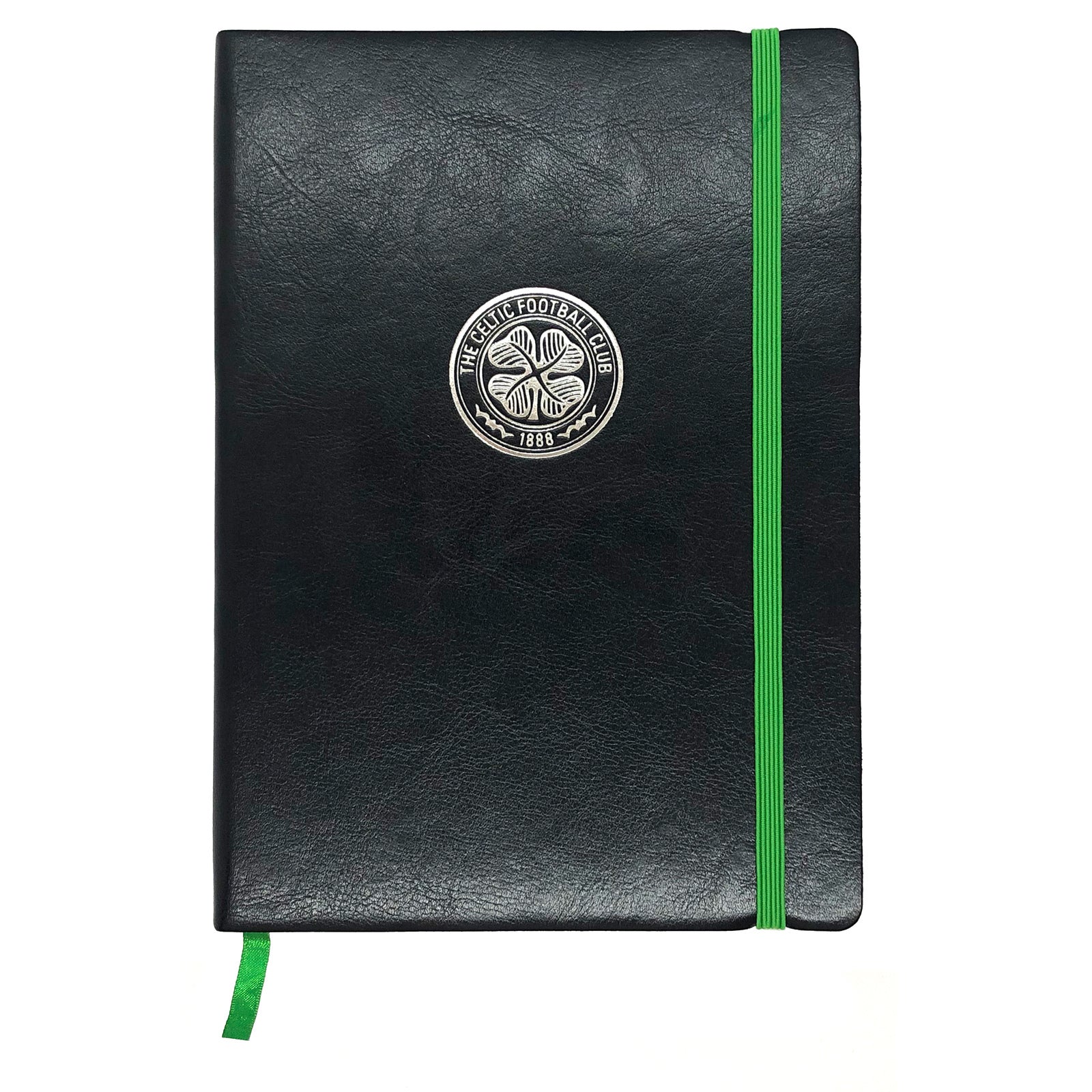 Celtic notebook & pen in black with silver foil crest in club design gift box.