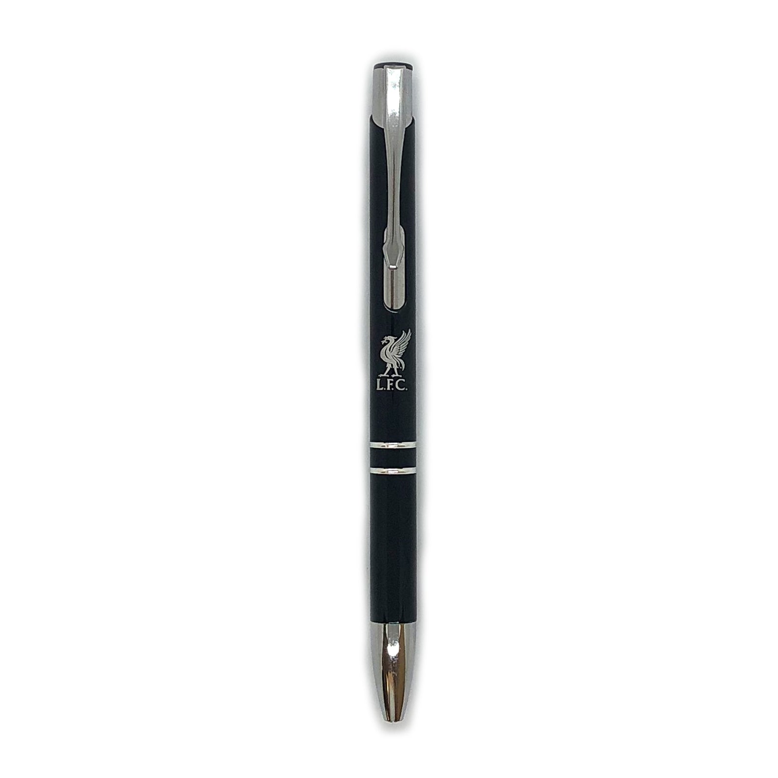 Liverpool notebook & pen in black with silver foil crest in club design gift box.