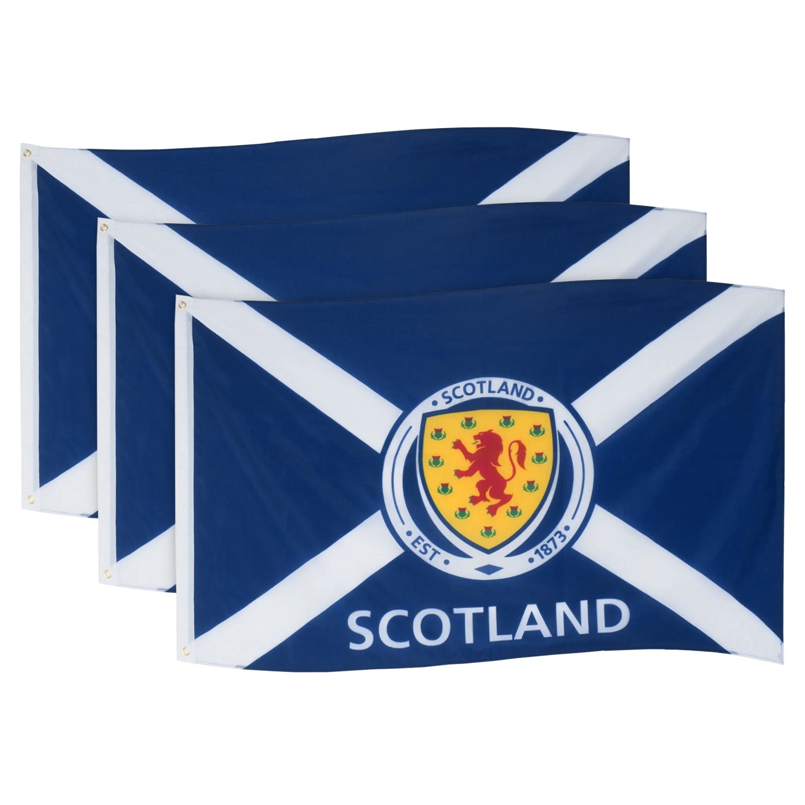 Scotland football 5ft by 3ft flag. St Andrews cross with a large Scotland crest