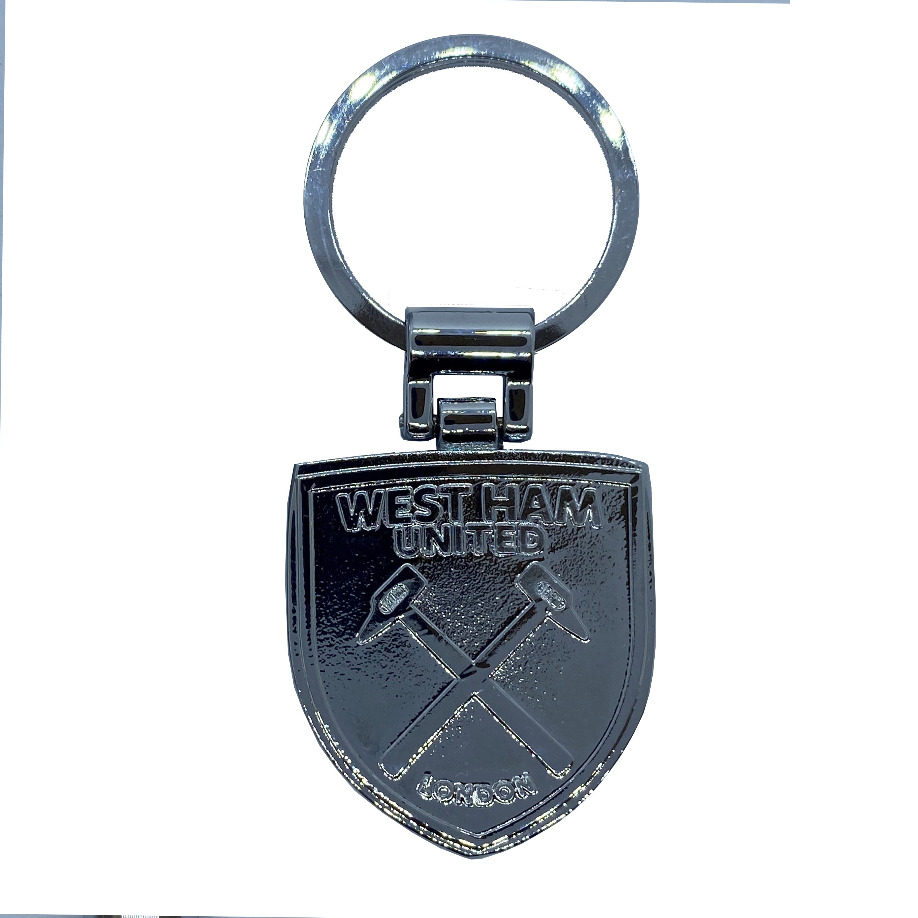 West Ham pen and keyring set in silver with club crest in club design gift box