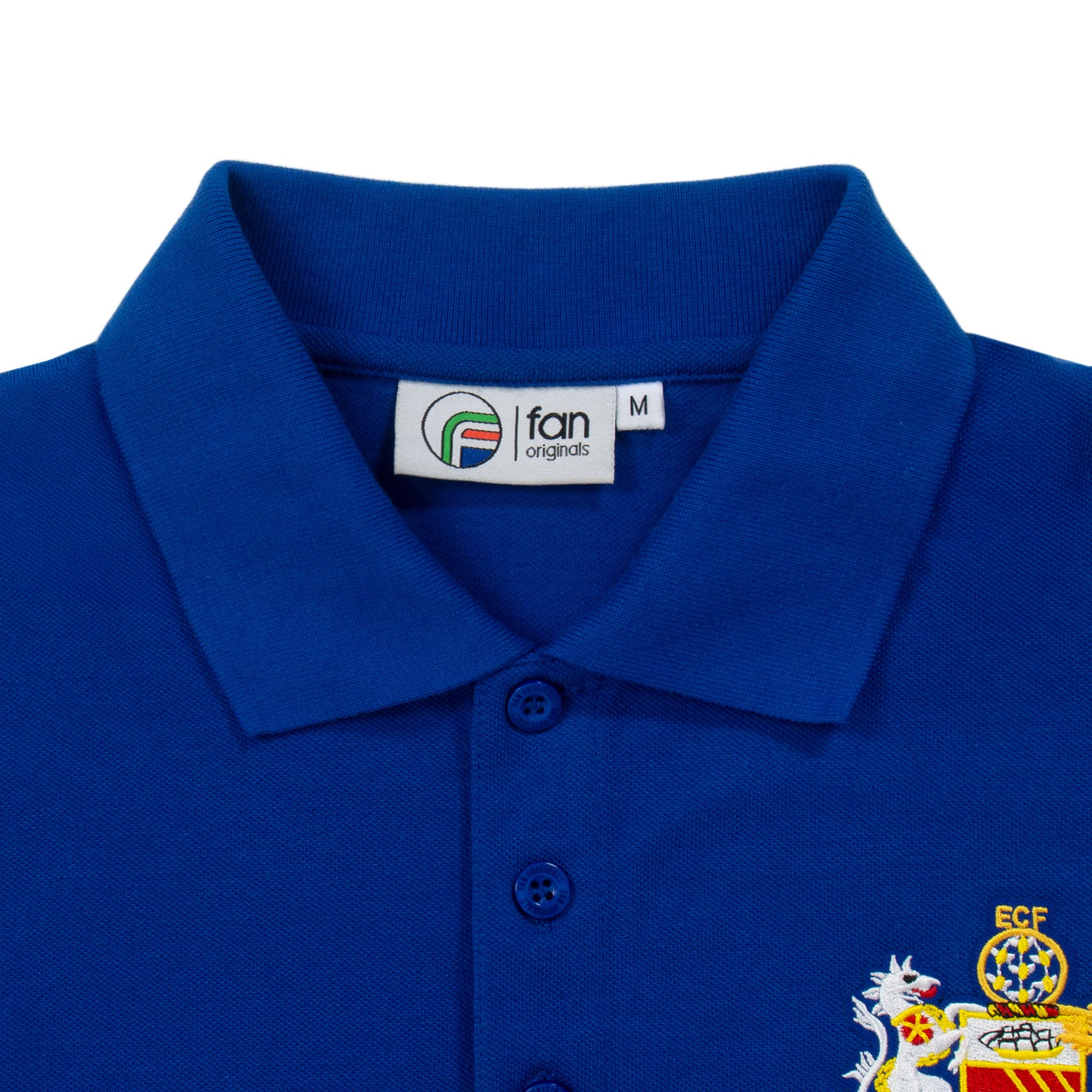 United retro polo shirt in royal blue 1968 European colours
