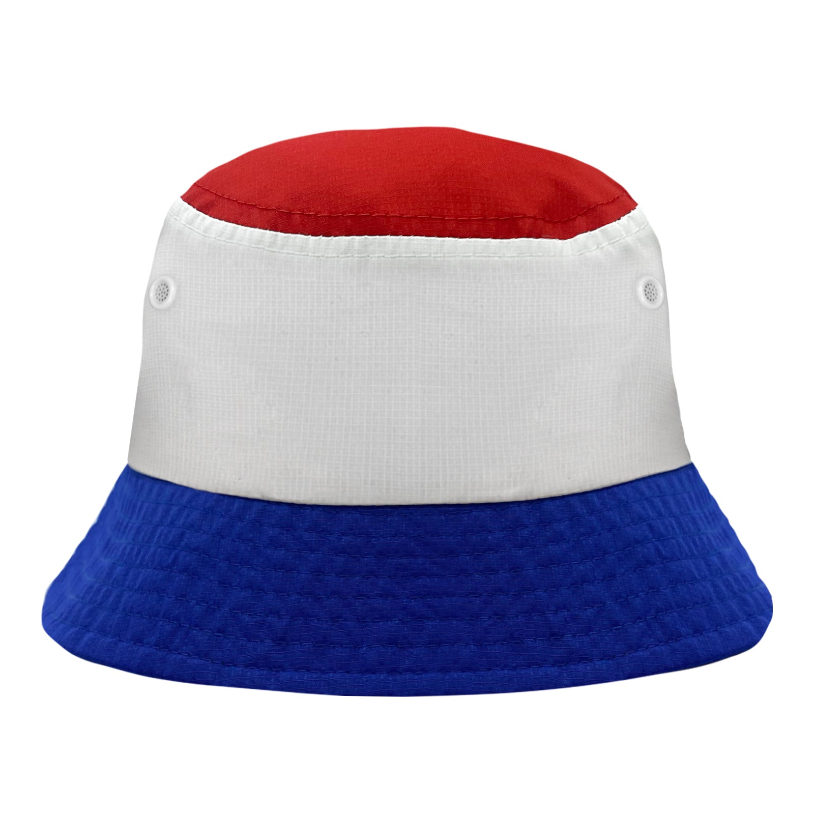 Chelsea bucket hat in royal blue, red and white